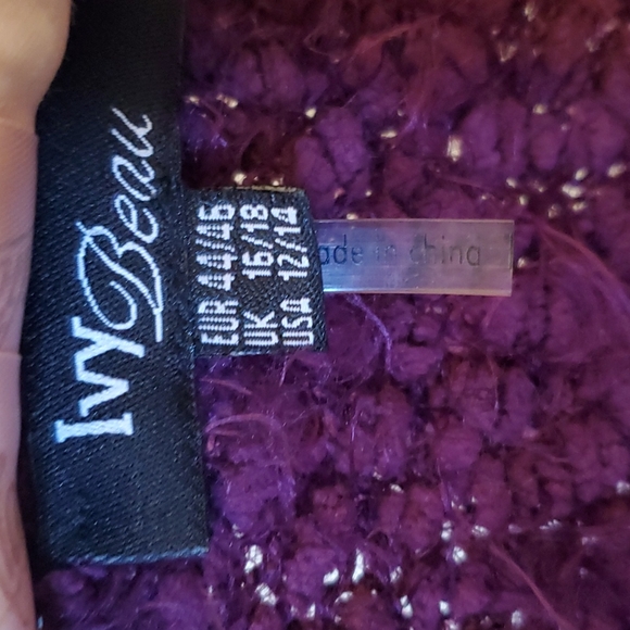 Ivy Beau Mauve Cardigan - Picture 3 of 6